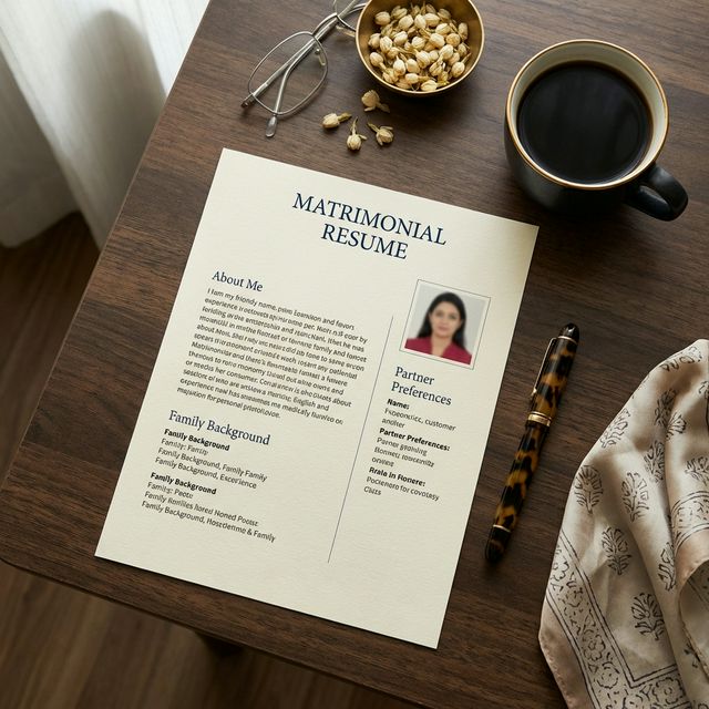 Modern Flatlay Resume